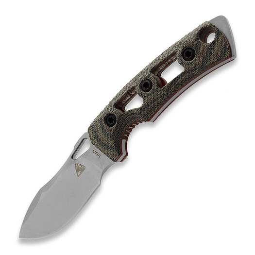 Nuga Fobos Knives Tier1-Mini Mini, Micarta Camo - Red Liner