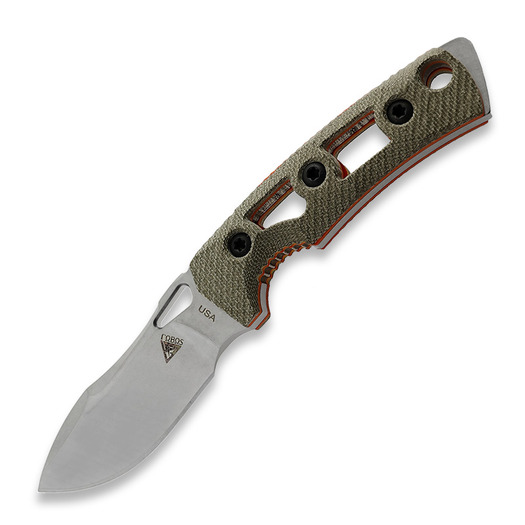 Fobos Knives Tier1-Mini Mini veitsi, Micarta OD - Orange Liner