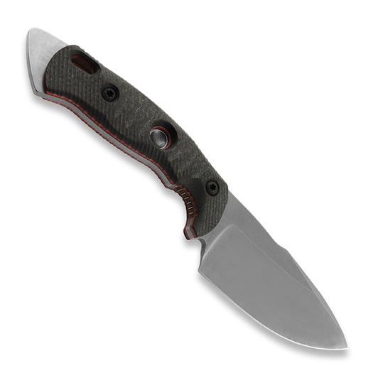 Fobos Knives Alaris Messer, CF Black - Red Liner