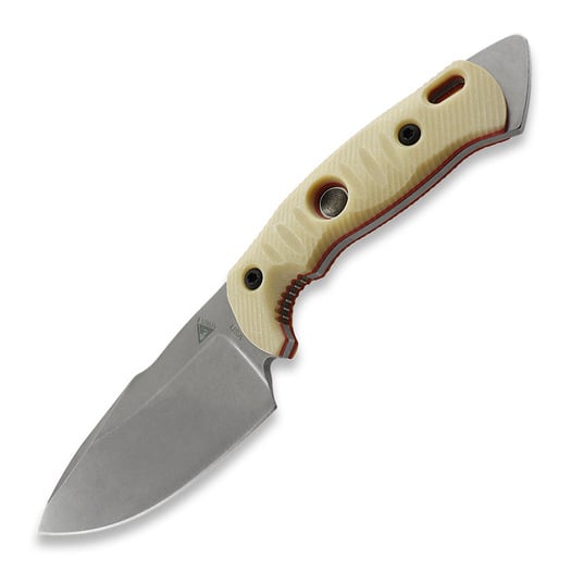 Faca Fobos Knives Alaris, G10 Ivory - Red Liner