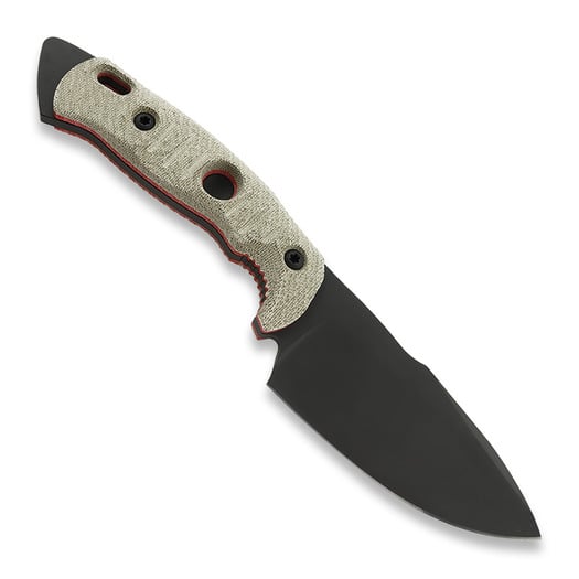 Couteau Fobos Knives Alaris, Micarta OD - Red Liners