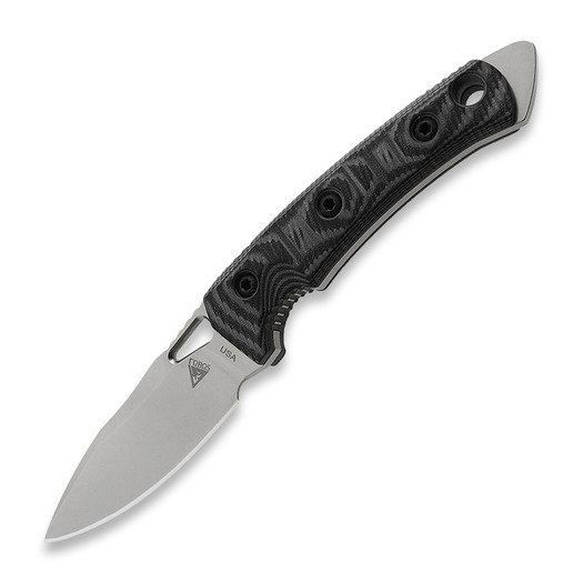 Fobos Knives Cacula ナイフ, G10 Black - Grey Liners