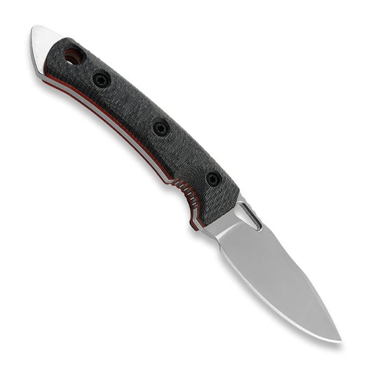 Fobos Knives Cacula Messer, Micarta Black - Red Liners