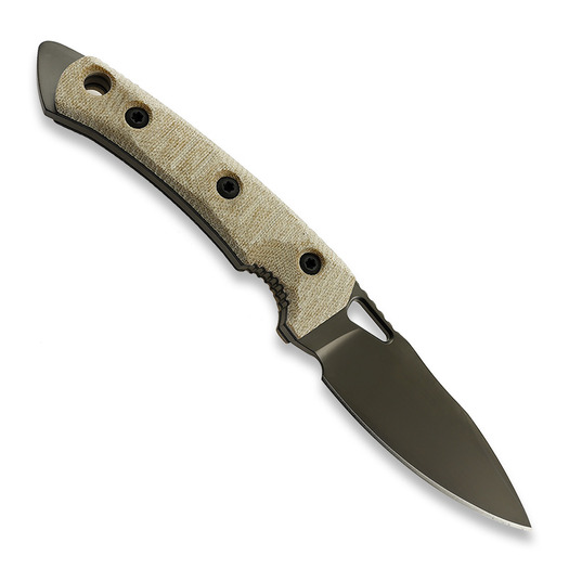 Fobos Knives Cacula 刀, Micarta Natural - Black Liners, 黑色