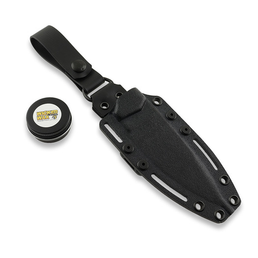 Nůž Fobos Knives Cacula, Micarta Natural - Black Liners, černá
