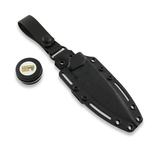 Fobos Knives Cacula kniv, Micarta OD - Red Liners, svart