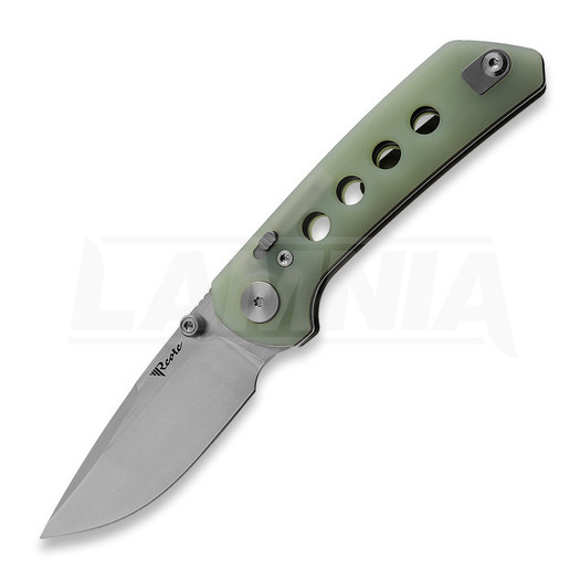 Reate PL-XT Stonewashed 折り畳みナイフ, Jade G10