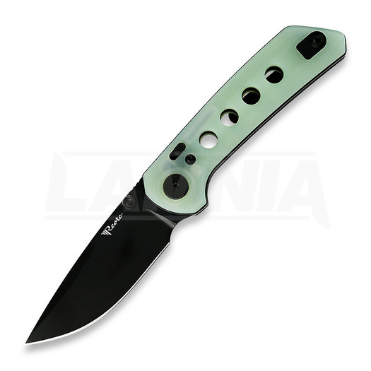 Reate PL-XT Black PVD összecsukható kés, jade G10