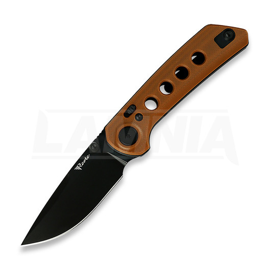 Reate PL-XT Black PVD 折り畳みナイフ, tan G10