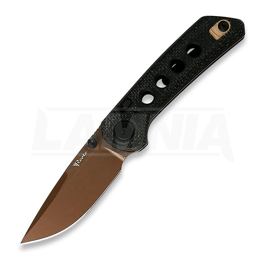 Reate PL-XT Copper PVD összecsukható kés, black micarta