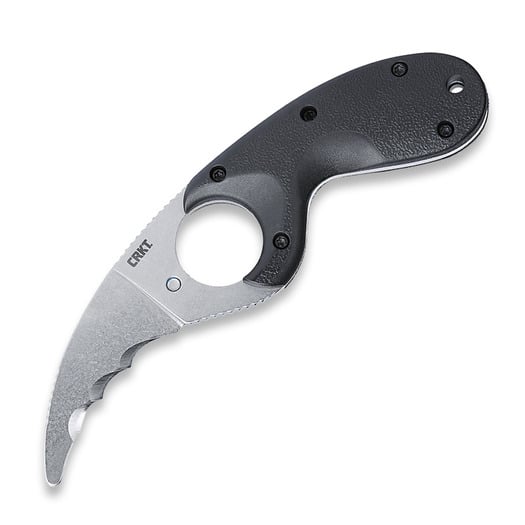 CRKT Bear Claw kés, fűrészfogú, fekete