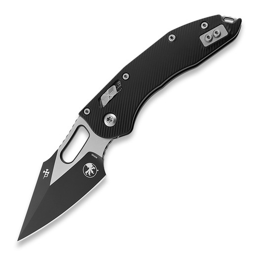 Microtech Stitch Fluted Black Aluminum folding knife 169RL-1FL
