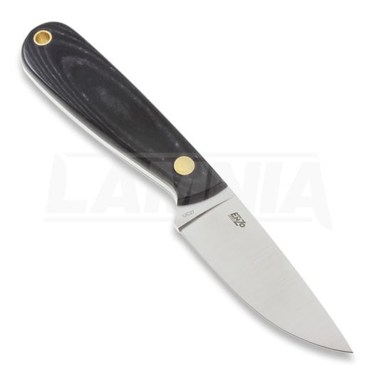 Brisa Necker 70 Full Flat Kydex neck knife, zwart