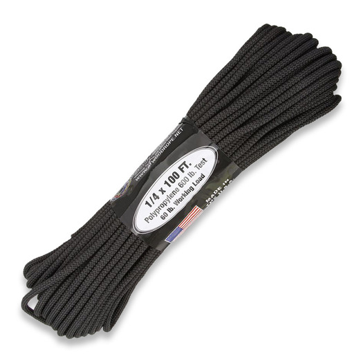 Atwood Utility Rope 600 1/4 (6,4mm), Black 30,5m