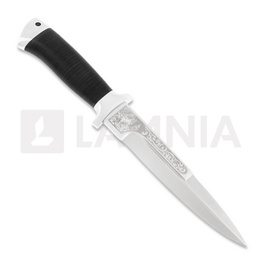 A&R Zlatoust Rys kniv, leather