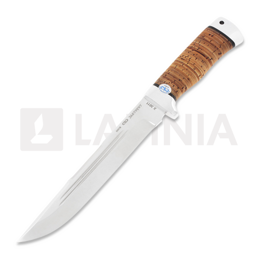 A&R Zlatoust Sokhatyi veitsi, birch bark