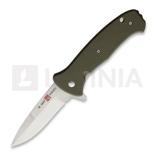 Al Mar SERE 2020 Linerlock 접이식 나이프, 올리브색