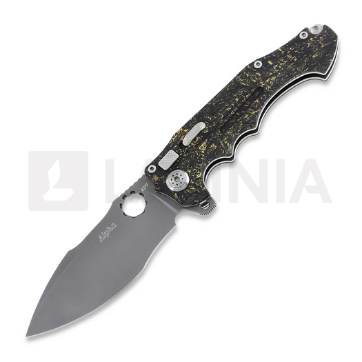 Andre de Villiers Alpha 折叠刀, beadblast with copper shred