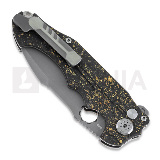 Andre de Villiers Alpha sulankstomas peilis, beadblast with copper shred