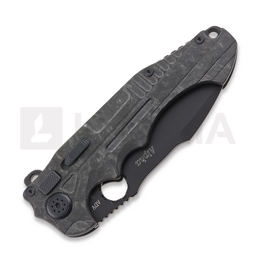 Andre de Villiers Alpha sulankstomas peilis, Black/Marble CF