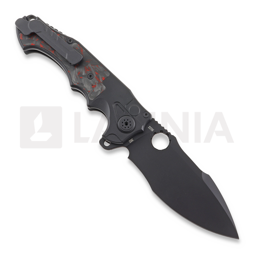 Andre de Villiers Alpha folding knife, Black/Redshred