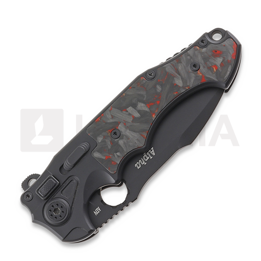 Andre de Villiers Alpha folding knife, Black/Redshred
