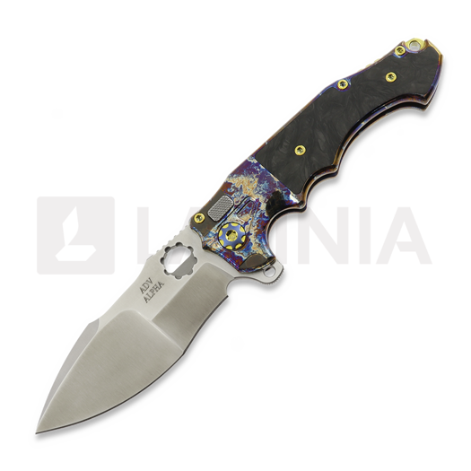 Andre de Villiers Alpha Mini Acid Rain & Black Carbon Fibre 접이식 나이프