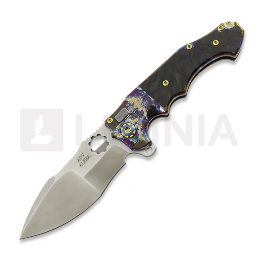 Складний ніж Andre de Villiers Alpha Mini Acid Rain & Black Carbon Fibre