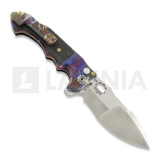 Andre de Villiers Alpha Mini Acid Rain & Black Carbon Fibre 折り畳みナイフ