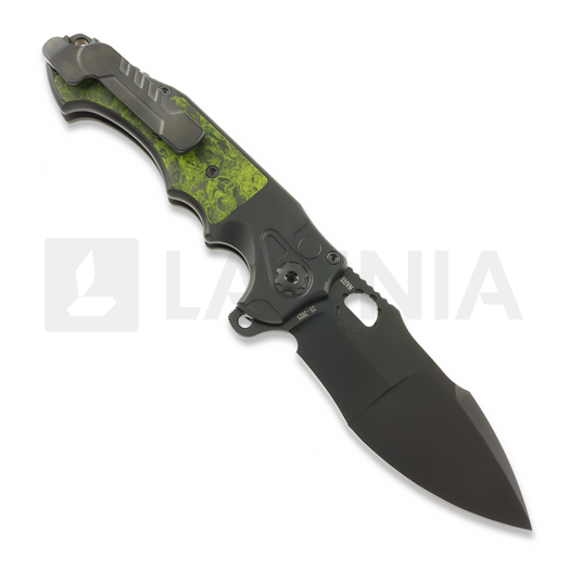Складний ніж Andre de Villiers Alpha Mini All Black, Green Carbon Fibre