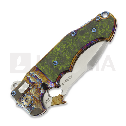 Andre de Villiers Alpha Mini Wave Tab Acid Rain & Black Carbon Fibre sulankstomas peilis