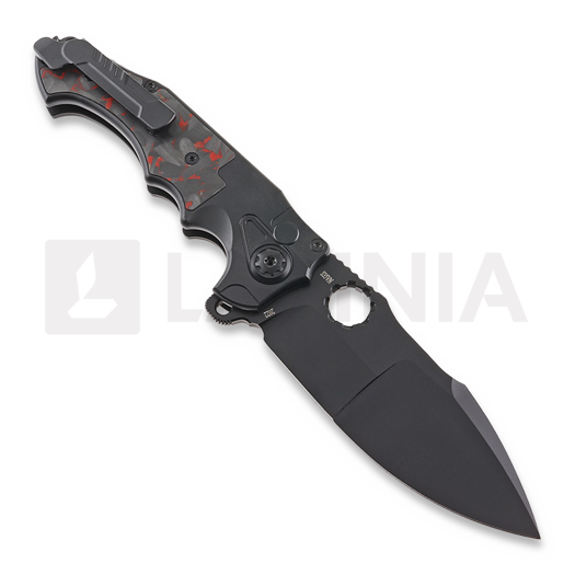 Andre de Villiers Alpha S sulankstomas peilis, Black/Redshred