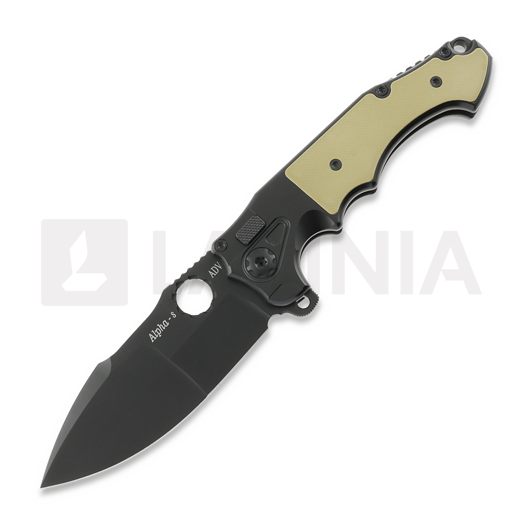 Andre de Villiers Alpha S Black/Tan kääntöveitsi