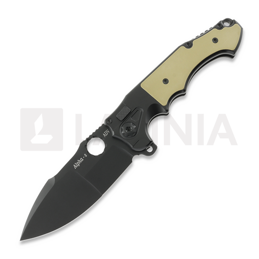 Andre de Villiers Alpha S Black/Tan összecsukható kés