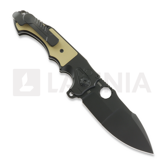 Andre de Villiers Alpha S Black/Tan foldekniv