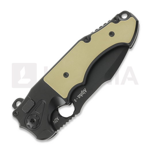 Andre de Villiers Alpha S Black/Tan sulankstomas peilis