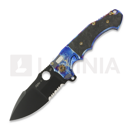 Nóż składany Andre de Villiers Alpha S Mini, Acid Rain/Carbon Fibre