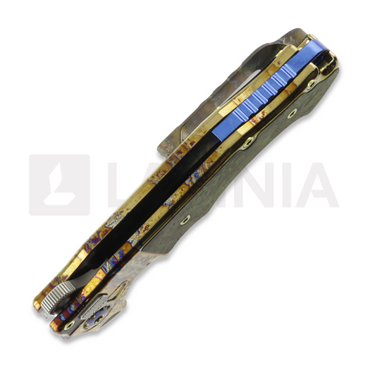 N&oacute;ż składany Andre de Villiers Alpha S Mini, Acid Rain & Green Carbon Fiber