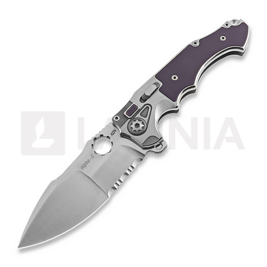 มีดพับ Andre de Villiers Alpha S, Satin, Purple G10