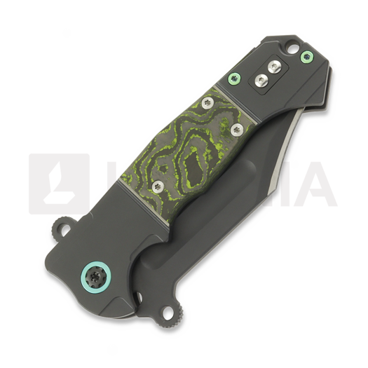 Couteau pliant Andre de Villiers Badlands 2 Kalguard, Green/Black Fat Carbon