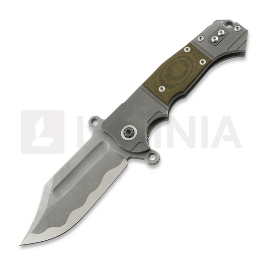 Andre de Villiers Badlands 2 Stonewash összecsukható kés, Custom