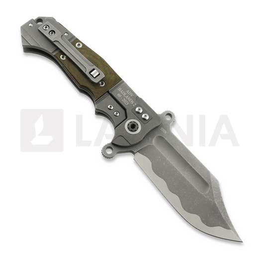 Couteau pliant Andre de Villiers Badlands 2 Stonewash, Custom