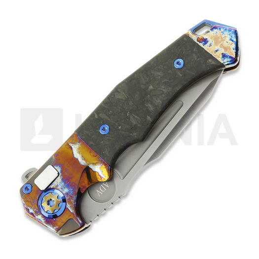 Andre de Villiers BL Ronin Acid Rain sulankstomas peilis, Marble CF