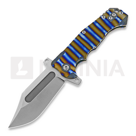 Andre de Villiers Bowie Flame Ano folding knife