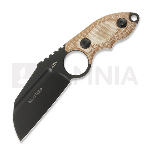 Andre de Villiers Box Butcher Brown Micarta mes