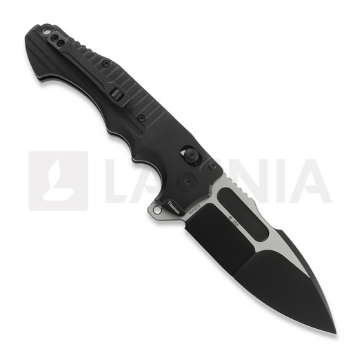 Andre de Villiers Bullshark Titanium sulankstomas peilis, Black