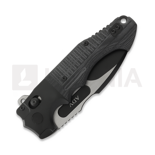 Andre de Villiers Bullshark Titanium sulankstomas peilis, Black