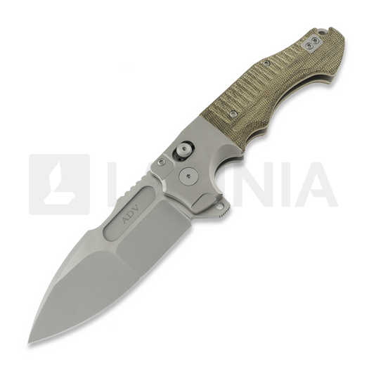 Andre de Villiers Bullshark Titanium összecsukható kés, Micarta