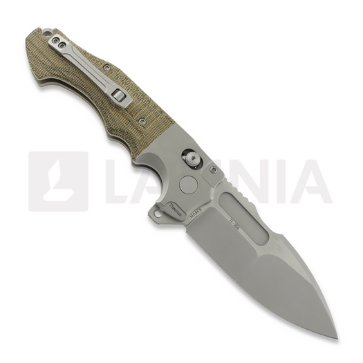N&oacute;ż składany Andre de Villiers Bullshark Titanium, Micarta