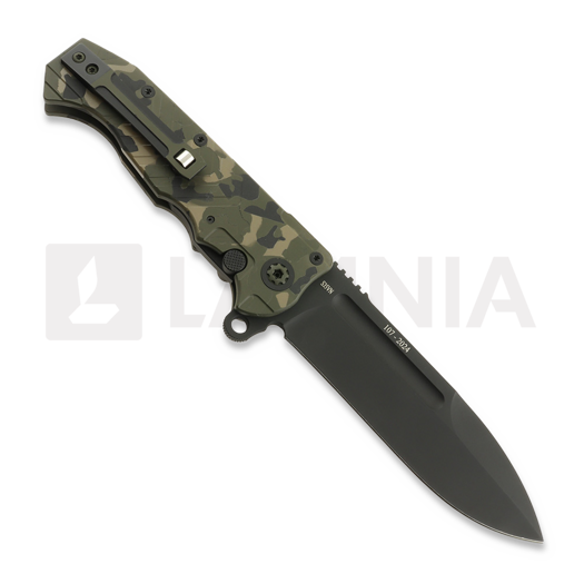 Andre de Villiers Crusher sulankstomas peilis, Kalguard Camo